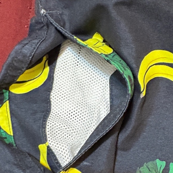 PacSun Men’s Black Swim Trunks with Banana and Leaf Print Size Large - Picture 12 of 13